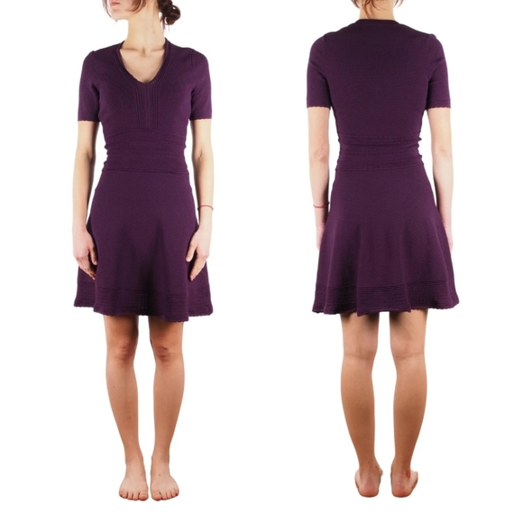 Sandro Paris Betsy Fit And Flare Knit Dress - Picture 1 of 16